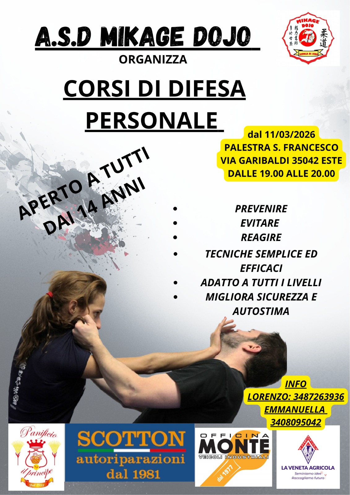 CORSO DIFESA PERSONALE METODO MGA